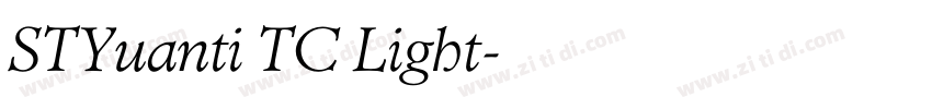 STYuanti TC Light字体转换